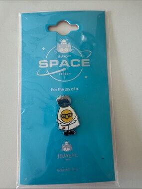 AUTHENTIC Korea Space Jellycat Boiled Egg Scientist Outfit Exclusive enamel pin